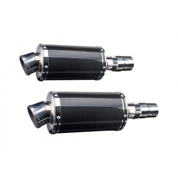 Delkevic slip-on kit Oval Carbon 225mm zonder e-keur - EN500C 1996-2009