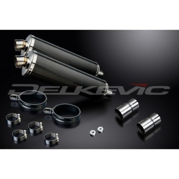 Delkevic slip-on kit Oval Carbon 450mm zonder e-keur - EN500C 1996-2009