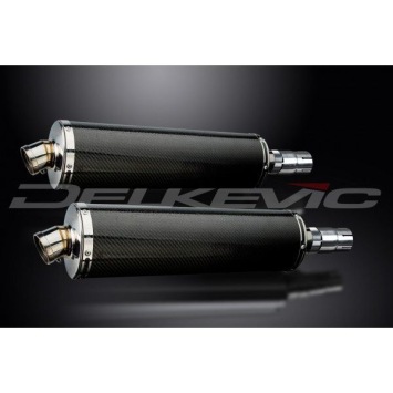 Delkevic slip-on kit Oval Carbon 450mm zonder e-keur - EN500C 1996-2009