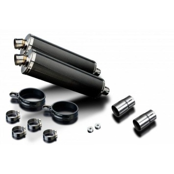 Delkevic slip-on kit Oval Carbon 450mm zonder e-keur - EN500C 1996-2009