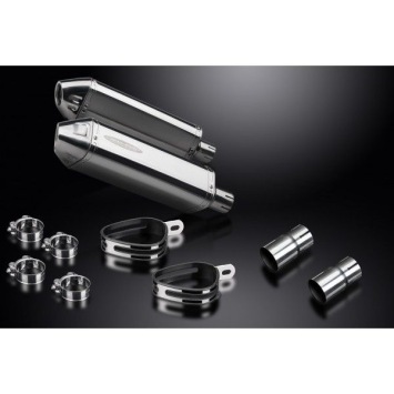 Delkevic slip-on kit Tri-Oval RVS 320mm zonder e-keur - EN500C 1996-2009