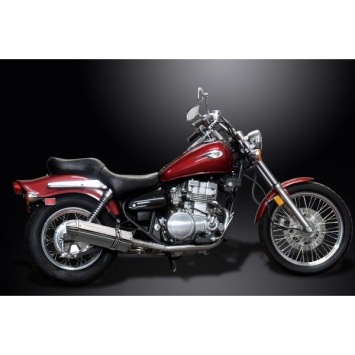 Delkevic slip-on kit Tri-Oval RVS 320mm zonder e-keur - EN500C 1996-2009