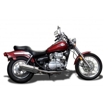 Delkevic slip-on kit Tri-Oval RVS 320mm zonder e-keur - EN500C 1996-2009