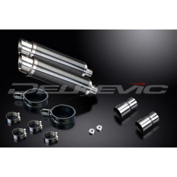 Delkevic slip-on kit Round Carbon 350mm zonder e-keur - EN500C 1996-2011