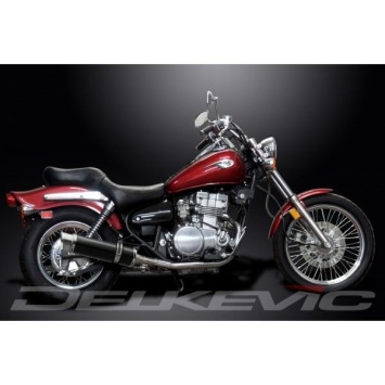 Delkevic slip-on kit Round Carbon 350mm zonder e-keur - EN500C 1996-2011