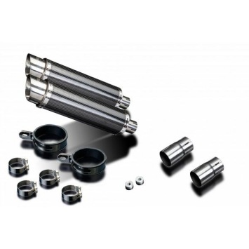 Delkevic slip-on kit Round Carbon 350mm zonder e-keur - EN500C 1996-2011