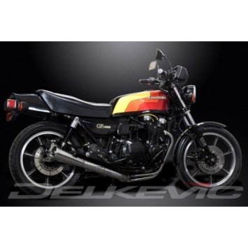 Delkevic volledig systeem Megaphone RVS 550mm zonder e-keur - GPZ1100B1-B2 (1981-82)