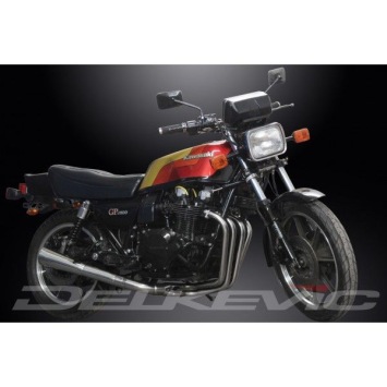 Delkevic volledig systeem Megaphone RVS 550mm zonder e-keur - GPZ1100B1-B2 (1981-82)