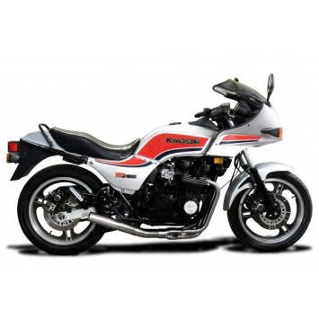 Delkevic volledig systeem Short Straight RVS 350mm zonder e-keur - GPZ750 Uni-Trak (ZX750A)