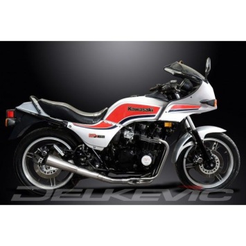 Delkevic volledig systeem Megaphone RVS 550mm zonder e-keur - GPZ750 Uni-Trak (ZX750A)