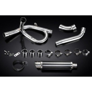 Delkevic slip-on kit Round Carbon 350mm zonder e-keur - DL1000 V-STROM (2014-2020)