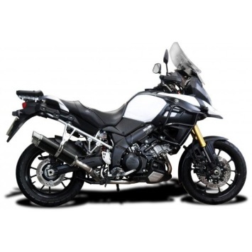 Delkevic slip-on kit Round Carbon 350mm zonder e-keur - DL1000 V-STROM (2014-2020)