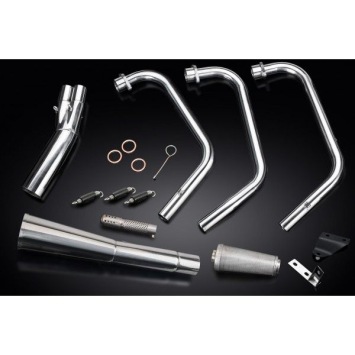 Delkevic volledig systeem Megaphone RVS 550mm zonder e-keur - YAMAHA XS750 XS850 78-82