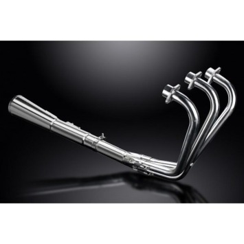 Delkevic volledig systeem Megaphone RVS 550mm zonder e-keur - YAMAHA XS750 XS850 78-82