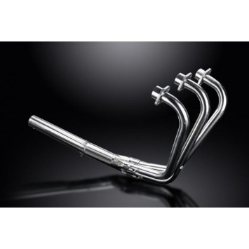 Delkevic volledig systeem Short Straight RVS 350mm zonder e-keur - YAMAHA XS750 XS850 78-82