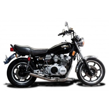 Delkevic volledig systeem Short Straight RVS 350mm zonder e-keur - YAMAHA XS750 XS850 78-82