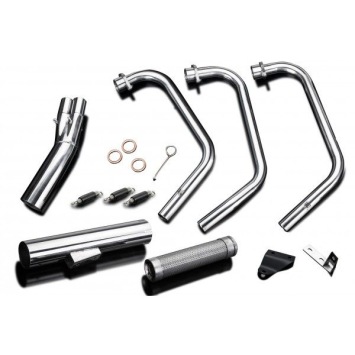 Delkevic volledig systeem Short Straight RVS 350mm zonder e-keur - YAMAHA XS750 XS850 78-82