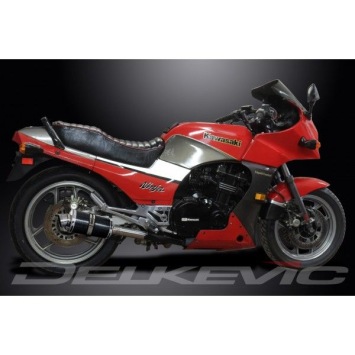 Delkevic slip-on kit Oval Carbon 225mm zonder e-keur - GPZ900R ZX900A (1984-2003)