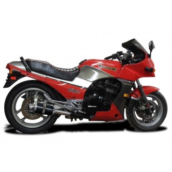 Delkevic slip-on kit Oval Carbon 225mm zonder e-keur - GPZ900R ZX900A (1984-2003)