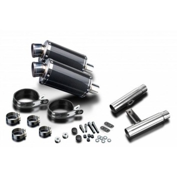 Delkevic slip-on kit Oval Carbon 225mm zonder e-keur - GPZ900R ZX900A (1984-2003)