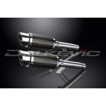 Delkevic slip-on kit Round Carbon 200mm zonder e-keur - GPZ900R ZX900A (1984-2003)