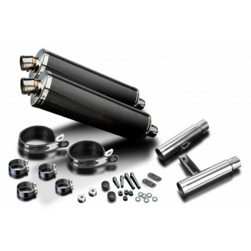 Delkevic slip-on kit Oval Carbon 450mm zonder e-keur - GPZ900R ZX900A (1984-2003)