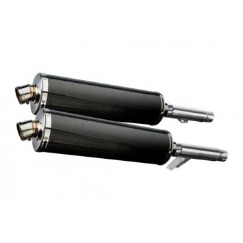 Delkevic slip-on kit Oval Carbon 450mm zonder e-keur - GPZ900R ZX900A (1984-2003)