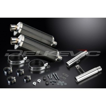 Delkevic slip-on kit Oval Carbon 350mm zonder e-keur - GPZ900R ZX900A (1984-2003)
