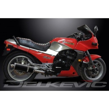 Delkevic slip-on kit Oval Carbon 350mm zonder e-keur - GPZ900R ZX900A (1984-2003)