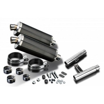 Delkevic slip-on kit Oval Carbon 350mm zonder e-keur - GPZ900R ZX900A (1984-2003)