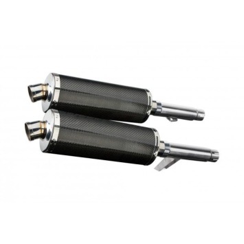 Delkevic slip-on kit Oval Carbon 350mm zonder e-keur - GPZ900R ZX900A (1984-2003)