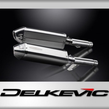 Delkevic slip-on kit Tri-Oval RVS 320mm zonder e-keur - GPZ900R ZX900A (1984-2003)
