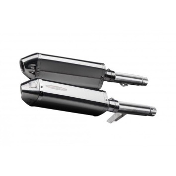 Delkevic slip-on kit Tri-Oval RVS 320mm zonder e-keur - GPZ900R ZX900A (1984-2003)