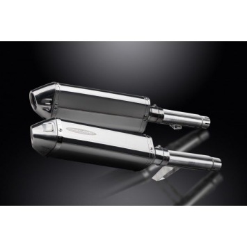 Delkevic slip-on kit Tri-Oval RVS 320mm zonder e-keur - GPZ900R ZX900A (1984-2003)