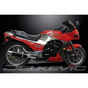 Delkevic slip-on kit Round Carbon 350mm zonder e-keur - GPZ900R ZX900A (1984-2003)