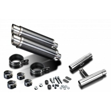 Delkevic slip-on kit Round Carbon 350mm zonder e-keur - GPZ900R ZX900A (1984-2003)