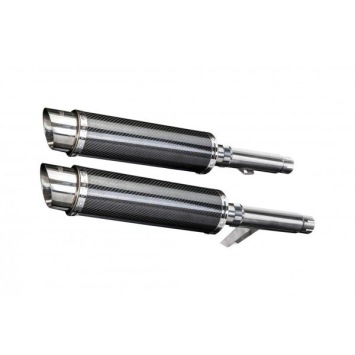 Delkevic slip-on kit Round Carbon 350mm zonder e-keur - GPZ900R ZX900A (1984-2003)