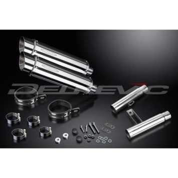 Delkevic slip-on kit Round RVS 350mm zonder e-keur - GPZ900R ZX900A (1984-2003)