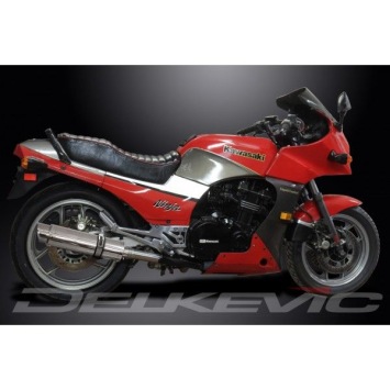 Delkevic slip-on kit Round RVS 350mm zonder e-keur - GPZ900R ZX900A (1984-2003)