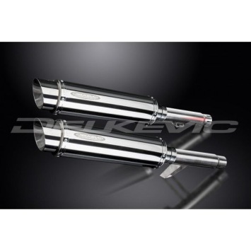 Delkevic slip-on kit Round RVS 350mm zonder e-keur - GPZ900R ZX900A (1984-2003)