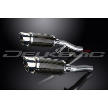 Delkevic slip-on kit Round Carbon 200mm zonder e-keur - GTR1000 (1986-2006)