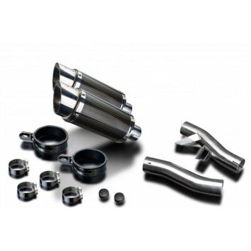 Delkevic slip-on kit Round Carbon 200mm zonder e-keur - GTR1000 (1986-2006)