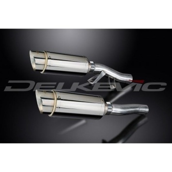 Delkevic slip-on kit Round RVS 200mm zonder e-keur - GTR1000 (1986-2006)