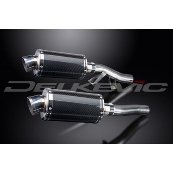Delkevic slip-on kit Oval Carbon 225mm zonder e-keur - GTR1000 (1986-2006)