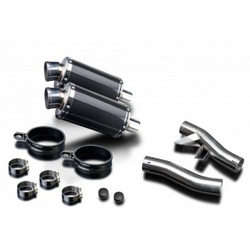 Delkevic slip-on kit Oval Carbon 225mm zonder e-keur - GTR1000 (1986-2006)