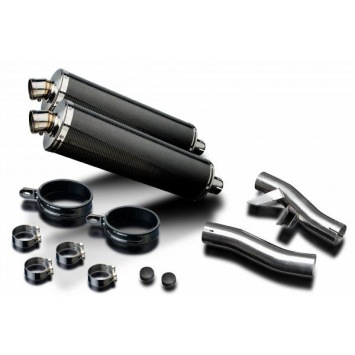 Delkevic slip-on kit Oval Carbon 450mm zonder e-keur - GTR1000 (1986-2006)