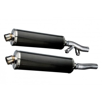 Delkevic slip-on kit Oval Carbon 450mm zonder e-keur - GTR1000 (1986-2006)