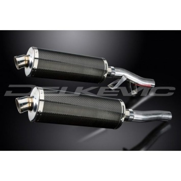 Delkevic slip-on kit Oval Carbon 350mm zonder e-keur - GTR1000 (1986-2006)