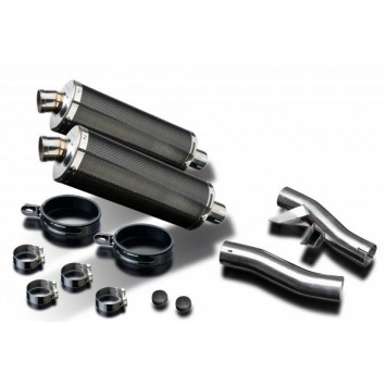 Delkevic slip-on kit Oval Carbon 350mm zonder e-keur - GTR1000 (1986-2006)