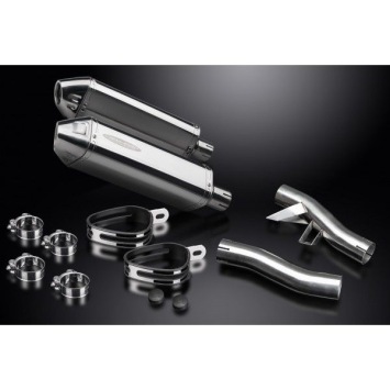 Delkevic slip-on kit Tri-Oval RVS 320mm zonder e-keur - GTR1000 (1986-2006)